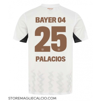 Bayer Leverkusen Exequiel Palacios #25 Maglia Gara Trasferta Repliche 2024-25